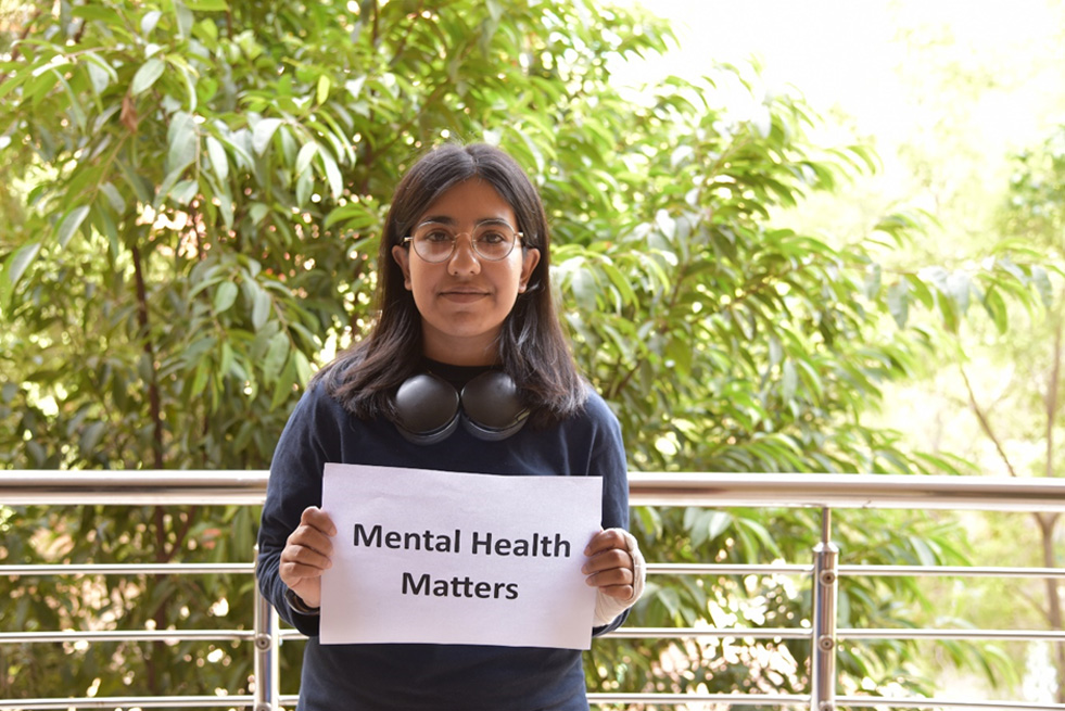 Mishal Ahmed, a psychology student who has participated in advocacy activities for mental health in Pakistan. Photo credit: Sara Akmal/WHO Pakistan