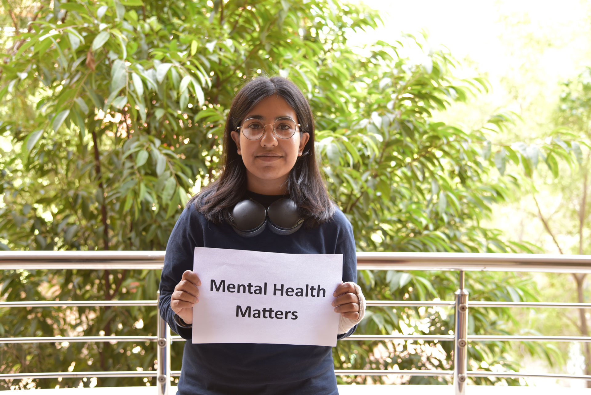 Mishal Ahmed, a psychology student who has participated in advocacy activities for mental health in Pakistan. Photo credit: Sara Akmal/WHO Pakistan