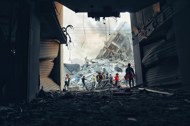 Destruction in Gaza following Israeli strike May 2021 © Photo by Mohammad Libed / OCHA