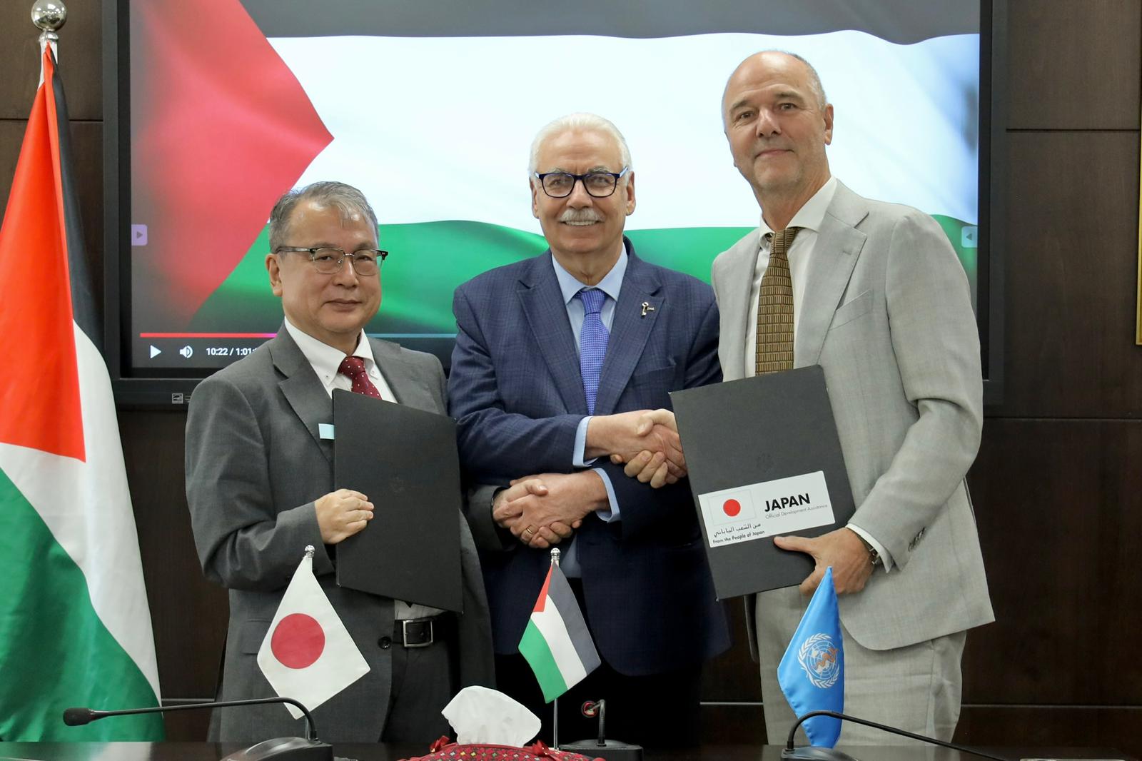 WHO and Japan sign a new agreement to enhance essential health services and public health functions in Gaza and the West Bank