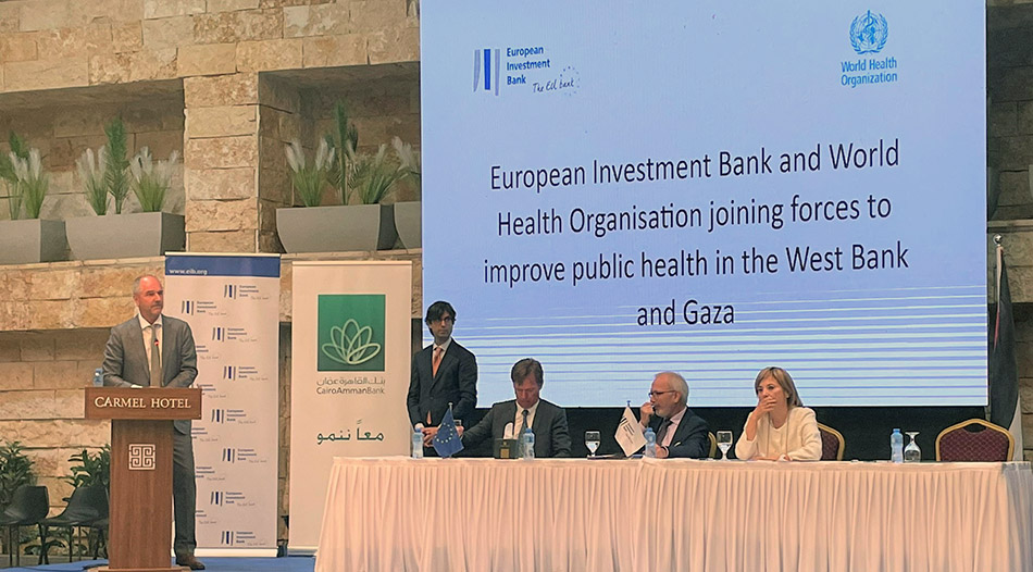 EIB and WHO partner to strengthen primary healthcare and oncology services in Palestine as part of a global joint initiative