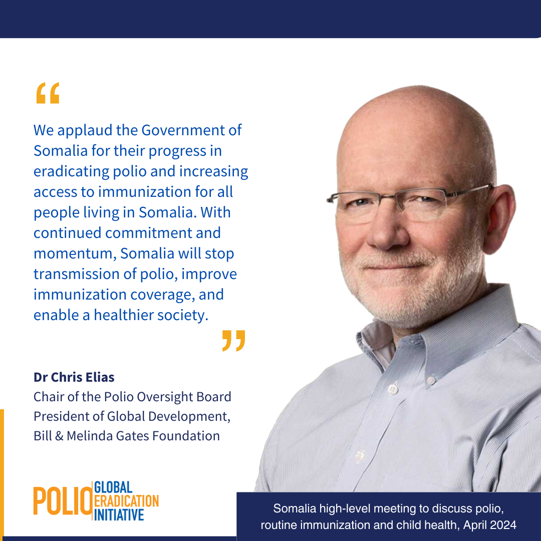 Dr Chris Elias, Chair of the Polio Oversight Board President of Global Development, Bill & Melinda Gates Foundation