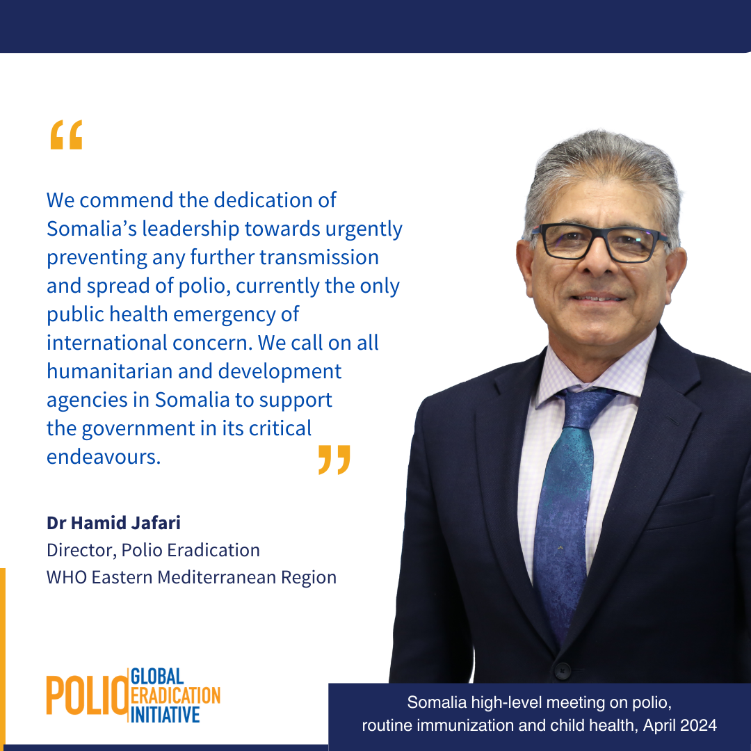Dr Hamid Jafari, Director, Polio Eradication, WHO Eastern Mediterranean Region