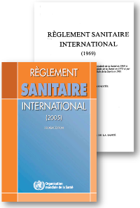 Couvertures des versions 1969 et 2005 du Règlement sanitaire international