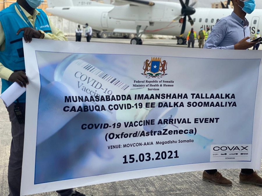 Historical moment for Somalia as COVID-19 vaccines arrive through COVAX Facility