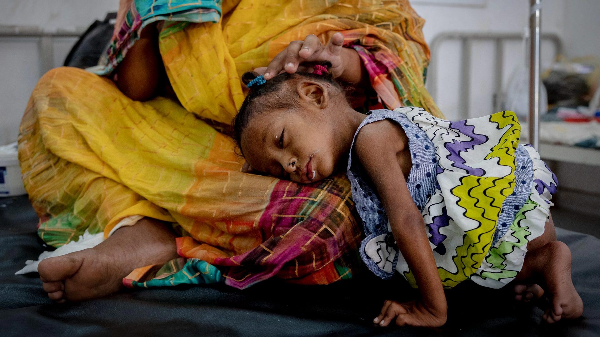An infant with cholera successfully received treatment at a malnutrition centre in Port Sudan Paediatric Teaching Hospital