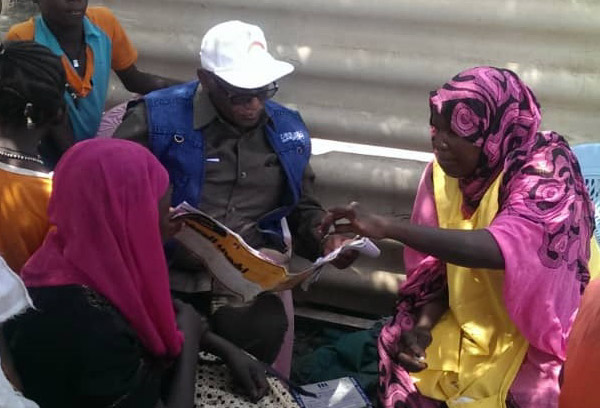 A woman receiving the single does of the yellow fever vaccine in Blue Nile state, Sudan