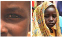 Two faces of a Sudanese boy and girl