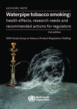 Image shows publication cover of Advisory note on waterpipe tobacco smoking, second edition.