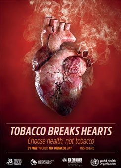 World No Tobacco Day 2018 - Tobacco breaks hearts