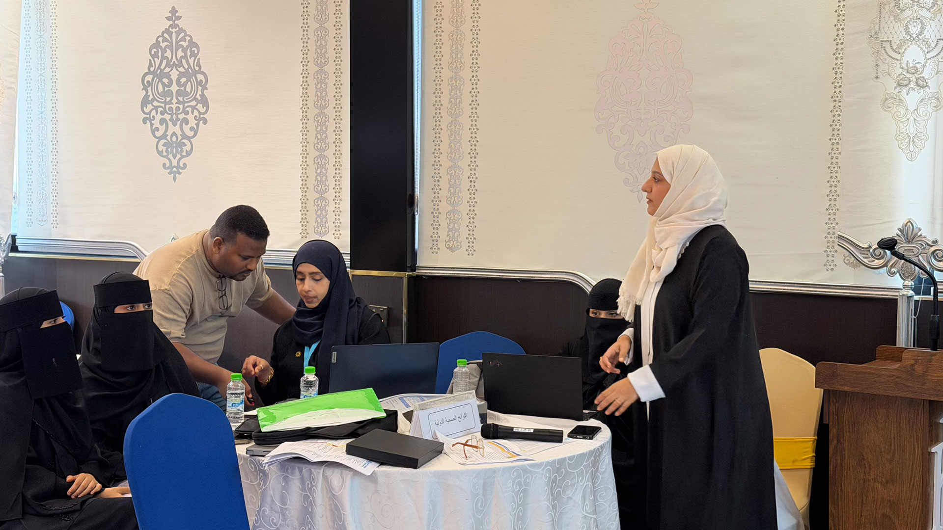 Technical groups review evidence and score Yemen’s core IHR capacities. Photo credit: WHO Yemen/Nesma Khan