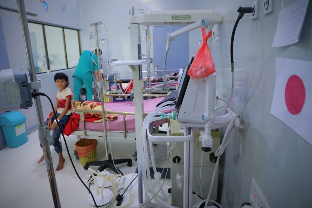 Thanks to the Government of Japan's support, WHO has supported 20 Diphtheria treatment centres in Yemen, including at As Sabeen Hospital in Sana'a