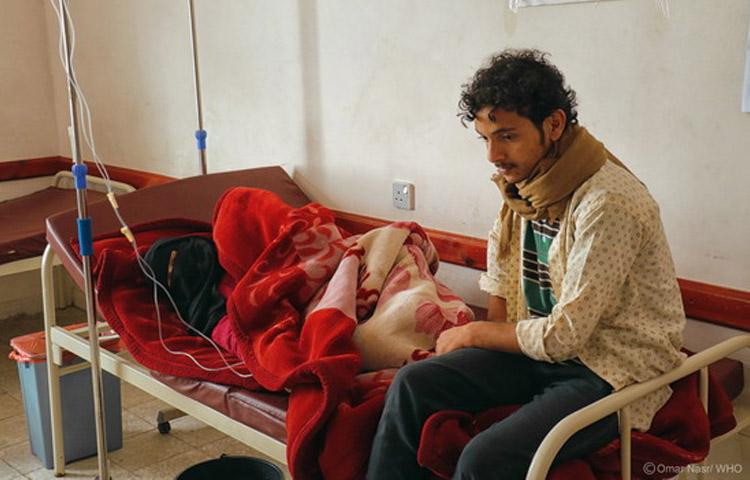 WHO EMRO | الاستجابة لتفشي وباء الكوليرا في المناطق الاكثر عرضة لخطر  الاصابة في اليمن | 2020 - Arabic | Press releases